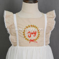 handmade embroidered girls boutique dress WDW remake